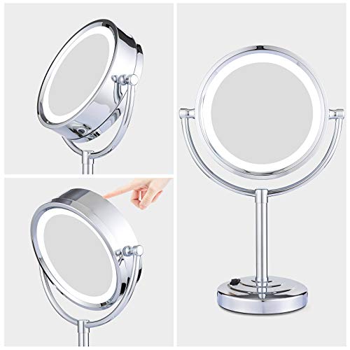 GURUN 85-inch LED Magnifying Mirror Vanity Dual Sided 10X