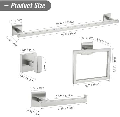 YACVCL Elegant Towel Bar Set