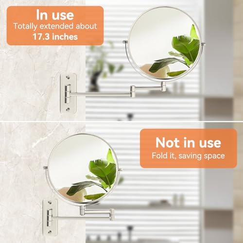 AumVum 10x Magnifying Extendable Makeup Mirror for Grooming