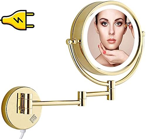 Wall-Mounted Makeup Mirror with LED Lights and 86-inch