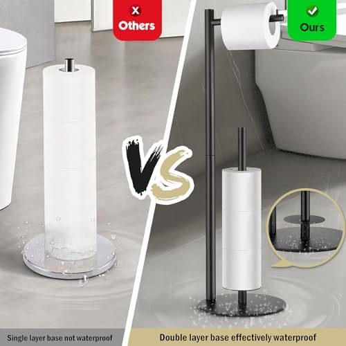 4-Roll Toilet Paper Holder with Waterproof Base