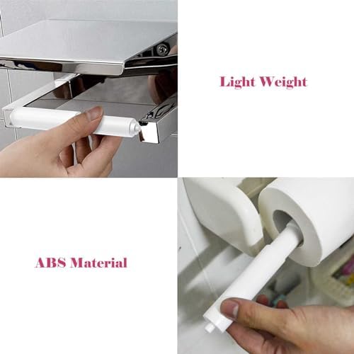 Alovioxrg 2 Pack White Toilet Paper Holder spring loaded Durable Easy to Install