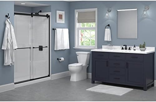 Space-Saving Mat Black Towel Holder