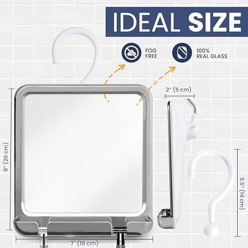 MirrorVana Low-Fog Shower Mirror