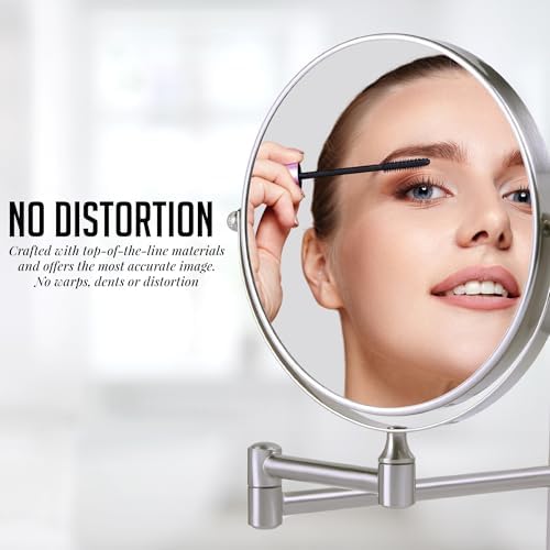 7-Inch Double-Sided Magnifying Vanity Mirror with 1X10X Magnification