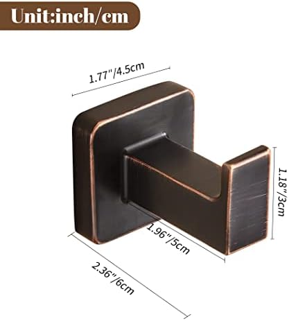 4-Piece Oil-Rubbed Bronze Bathroom Towel Hooks