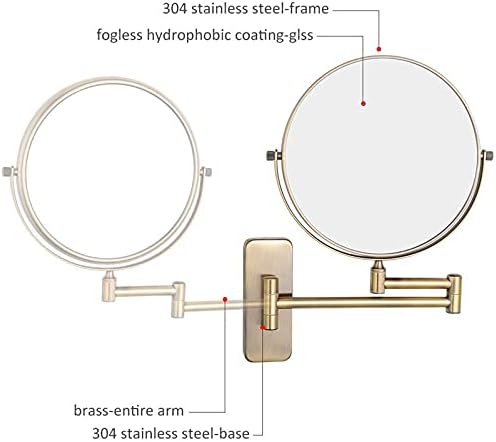 ZADIKO Wall-Mounted Double-Sided Makeup Mirror