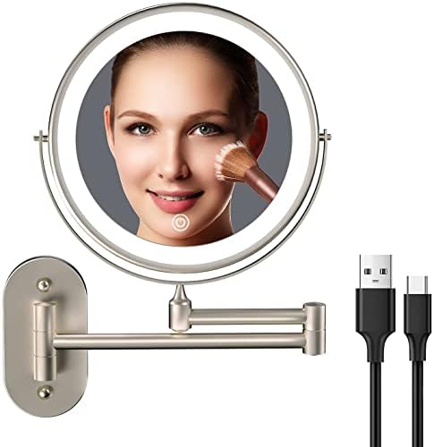 FunTouch Rechargeable Wall Mounted Makeup Mirror