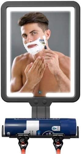 Lighted Folding Anti-Fog Shaver Mirror