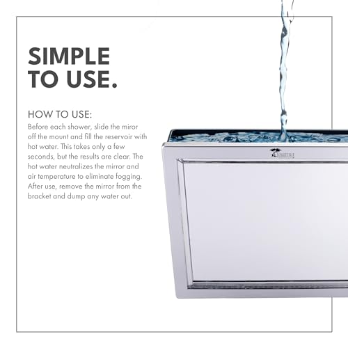 No Fog See-Through Versatile BathRoom Mirror - Perfect for Shaving Cleaning