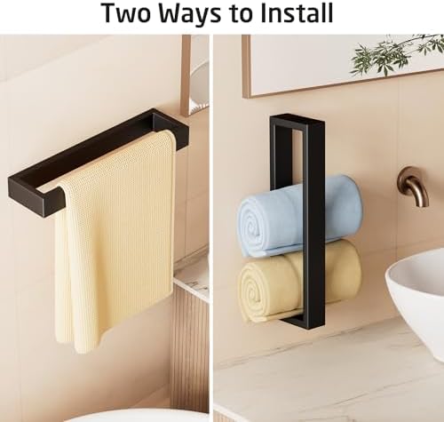KES Stainless Steel Towel Holder Black Bathroom Towel Holder Matte Black