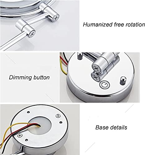 Wall-Mounted Makeup Mirror Nickel Wire LED Vanity Mirror