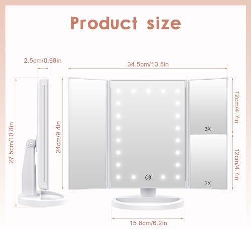 Strategic 5-Light Makeup Vanity Mirror