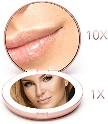 Fancii LED Travel Makeup Mirror Rose Gold
