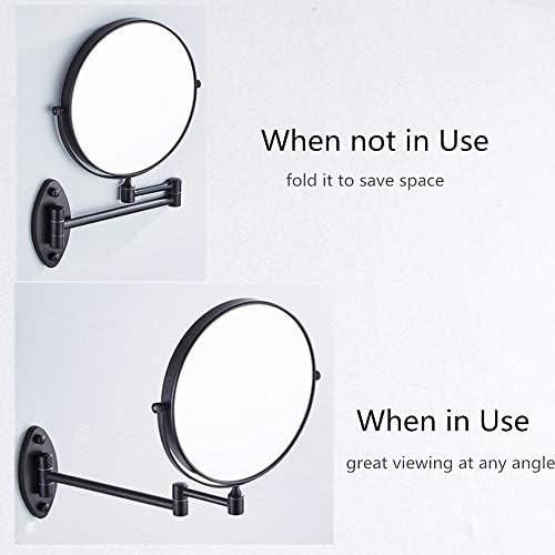 HIHIA 10x Magnifying Oil Rubbed Bronze Wall-Mounted Makeup Mirror