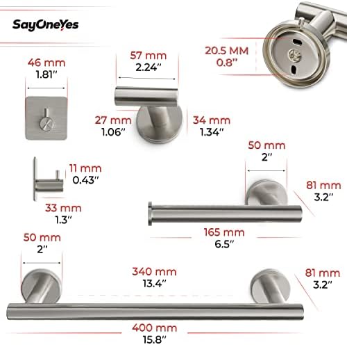 5-Piece Brushed Nickel Bathroom Hardware Set