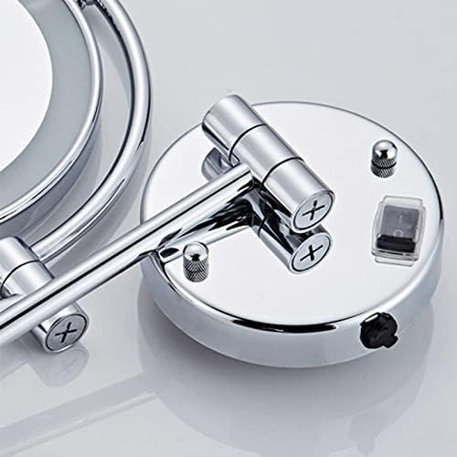 Double-Sided LED Makeup Mirror with Extendable 10X Magnification