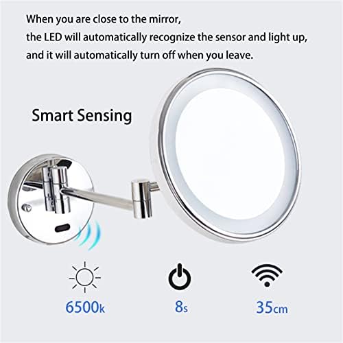 Smartersensor Smart Mirror - Makeup Mirror with 360 Extendable Design