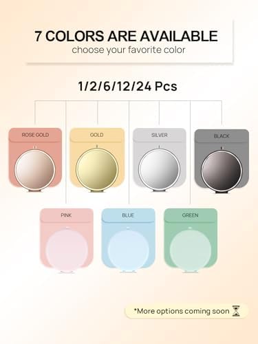 Getinbulk Compact Rose Gold Double-Sided Makeup Mirror 2X Magnifying