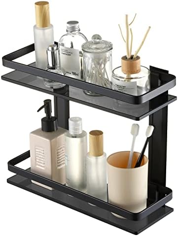 KES 2-Tier Glass Shelf Rust-Resistant Durable Functional Bathroom Organizer