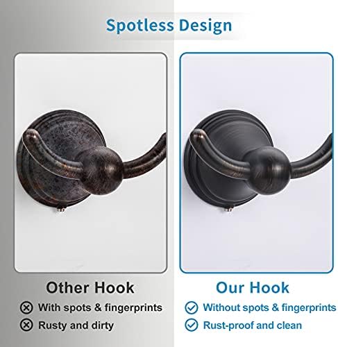 FILTA 2-Piece Bathroom Robe Towel Hooks Oil Rubbed Bronze Traditional Design