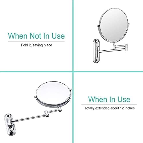 FOLDABLE wall-MOUNTED 10x Makeup Mirror