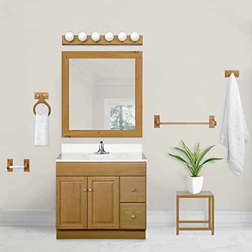 Dalton 4-Piece Bathroom Set Honey Oak Masterpiece Design House