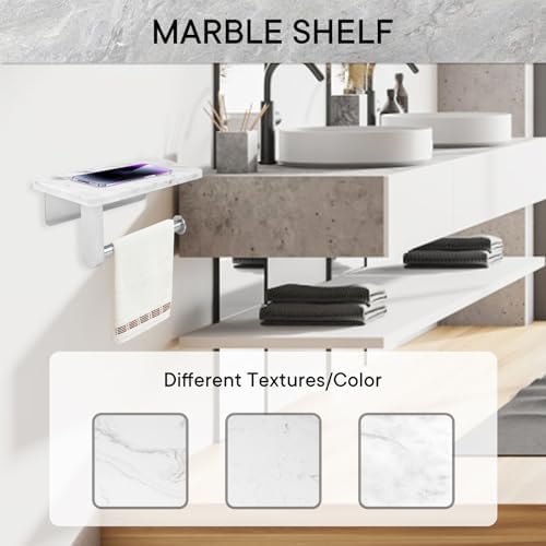 Sturdy Natural Marble Toiletpaper Holder with Storage