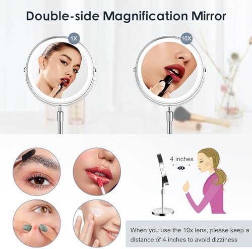 Adjustable Makeup Mirror with Lights