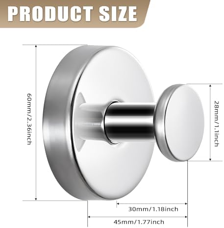 Easy No-Drill Suction Cup Towel Hook Set
