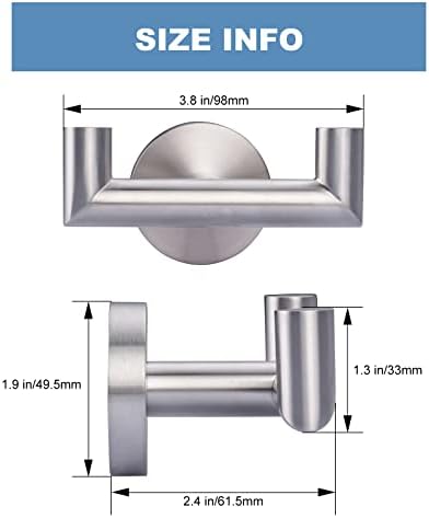 Heavy Duty Stainless Steel Double Towel Hook