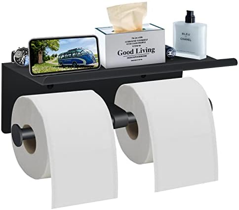 Sturdy Double Roll Toilet Paper Holder for Bathroom More