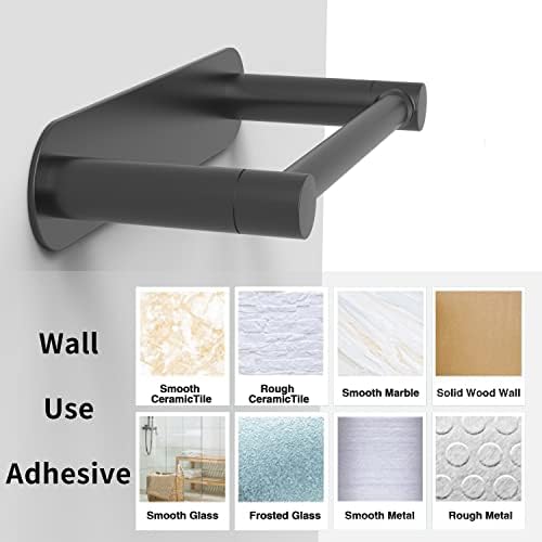 Sturdy Matte Black Toilet Paper Holder with Double Pivoting Posts