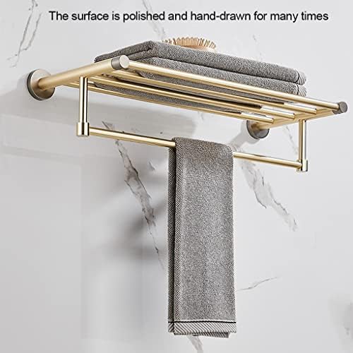 Light Luxury Copper Brushed Gold Bath Towel Rack Single Rod Towel Rail