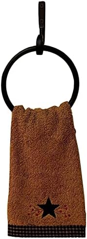 Solid Iron Towel Holder with Scroll Bracket