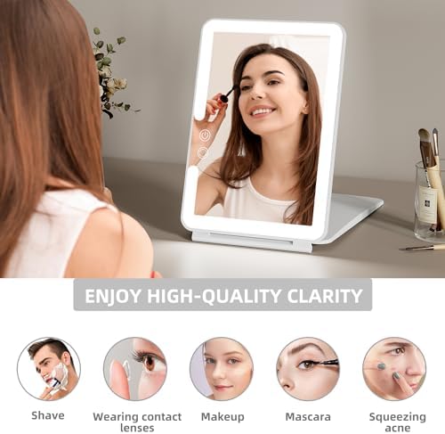 Durable Travel Makeup Mirror with 72 LED Lights