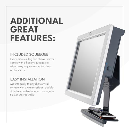 No Fog See-Through Versatile BathRoom Mirror - Perfect for Shaving Cleaning