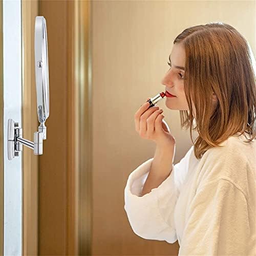 NOVOCE Wall-Mounted 10X Double Sided Makeup Mirror 8-Inch Nickel