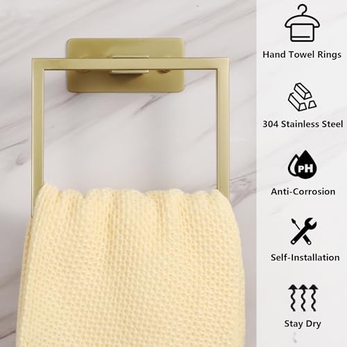 Durable towel ring for bathroom or kitchen