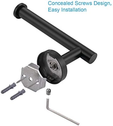 Tastos Matte Black Stainless Steel Toiletpaper Holder