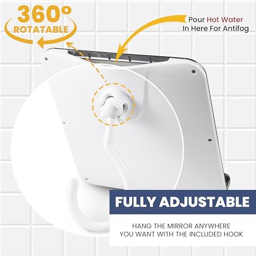 MirrorVana Low-Fog Shower Mirror