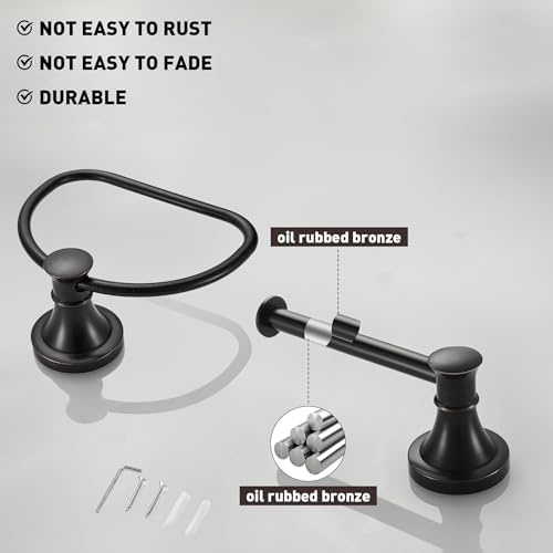 WolIbeer Space-Saving Bronze Toilet Paper Holder
