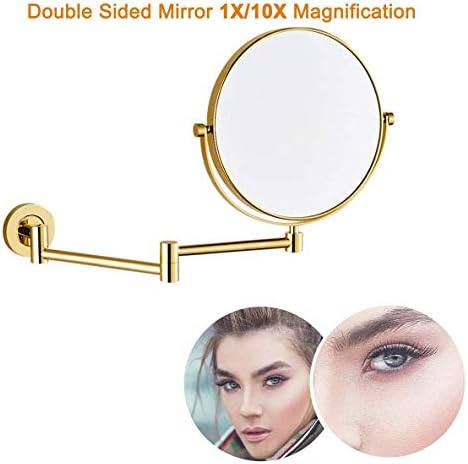 Precision Wall-Mounted Makeup Mirror with 3X Magnification