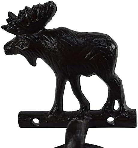 Rustic Bull Moose Metal Towel Holder for Bath Kitchen