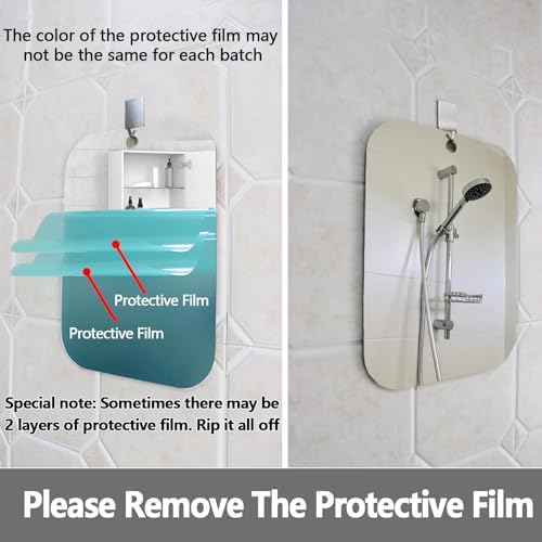 8x6 inch Frameless ShowerVFogless Mirror