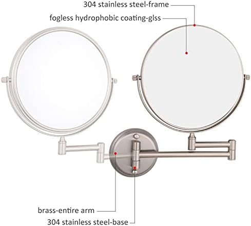 Double-Sided Shaving Make-up Mirror 5X