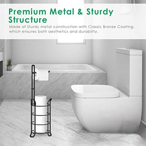 TomCare Toilet Paper Holder Rust-Free Wire Organized Storage