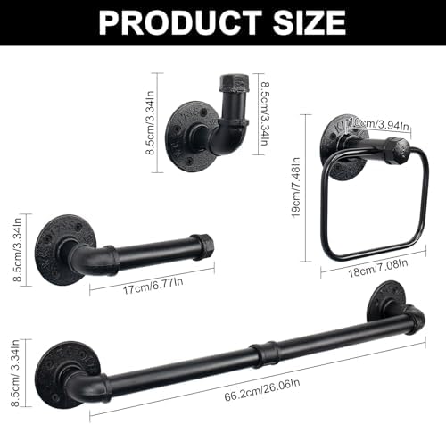 4-Piece Towel Ring Kit for Bathroom