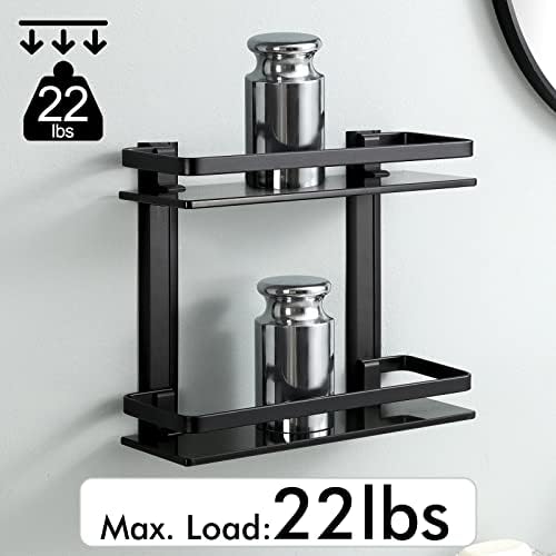 KES 2-Tier Glass Shelf Rust-Resistant Durable Functional Bathroom Organizer