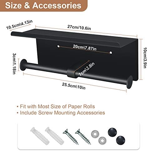 Sturdy Double Roll Toilet Paper Holder for Bathroom More